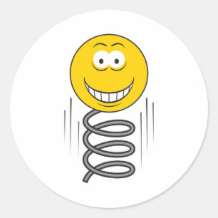 Sprungfeder Runder Aufkleber