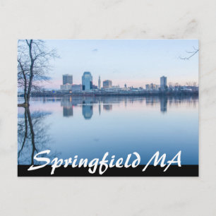 Sprungfeld Massachusetts Skyline Postkarte