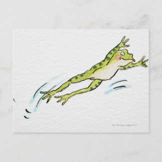 Sprungfrosch 2 postkarte
