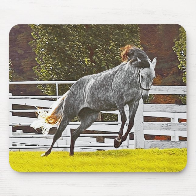 Sprungpferd Mousepad (Vorne)