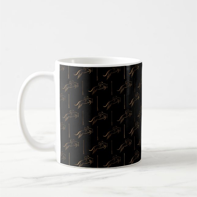 Sprungpferd | Reiten | Pferdetrainer Kaffeetasse (Links)