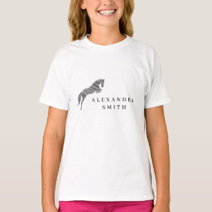 Sprungpferd Scribble Horse Pferdetrainer T-Shirt