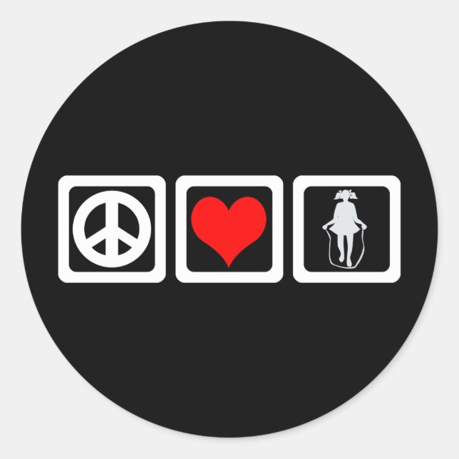 Sprungseil Runder Aufkleber (Vorderseite)