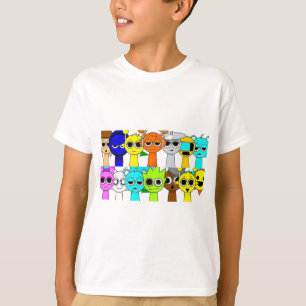 Sprunki Gruppe! Simon Oren Funbot Pinki Wenda T-Shirt
