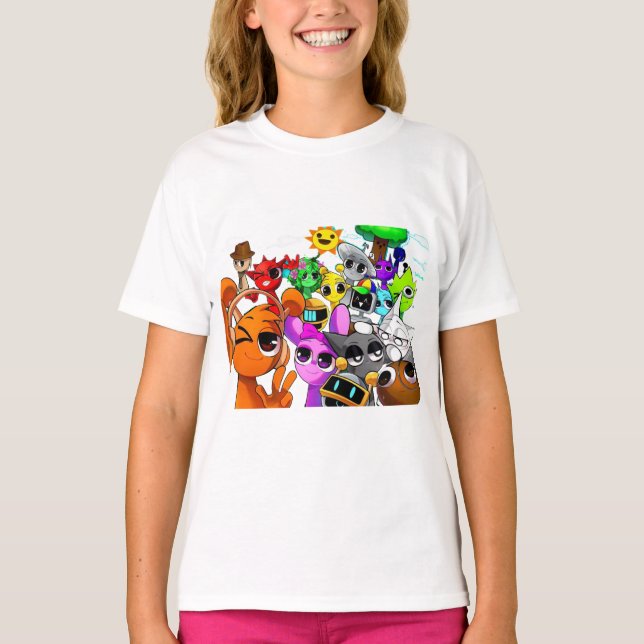Sprunki Spaß mit Simon Oren Pinki T-Shirt (Vorderseite)