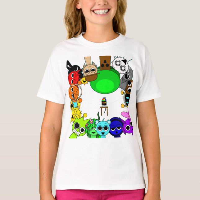 Sprunki Spaß mit Simon Oren Pinki T-Shirt (Vorderseite)