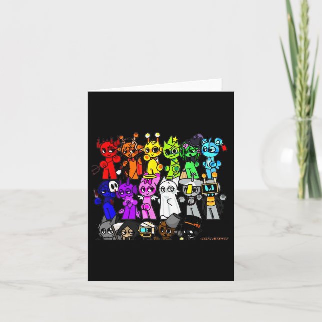 Sprunky Happy Halloween Funbot Jevin Simon Pinki O Karte (Vorderseite)