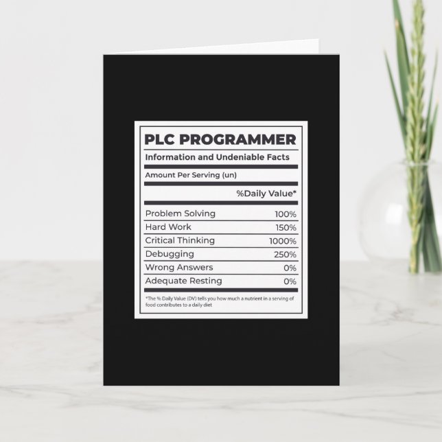 SPS-Programmierer Funny Programming Fakten Karte (Vorderseite)