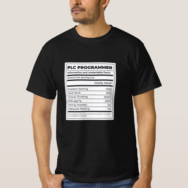 SPS-Programmierer Funny Programming Fakten T-Shirt (Vorderseite)