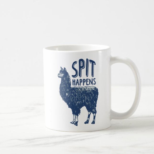 Spucken geschieht Kaffee-Tasse des Lama-| Tasse (Rechts)