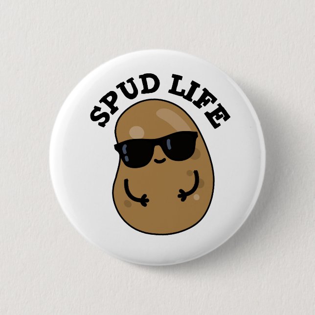 Spud Life Funny Potato Pub Button (Vorderseite)