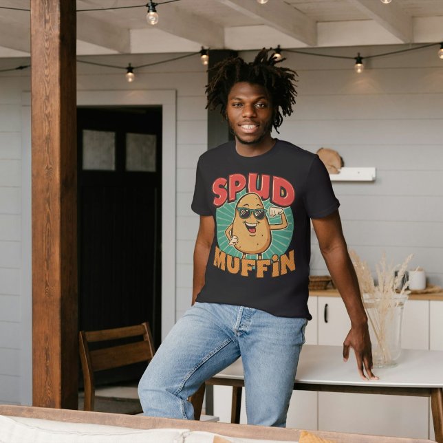 Spud Muffin - Funny Potato Food Puff Tri-Blend Shirt (Von Creator hochgeladen)