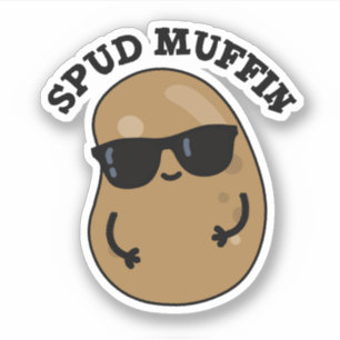 Spud Muffin Funny Potato Pub Aufkleber