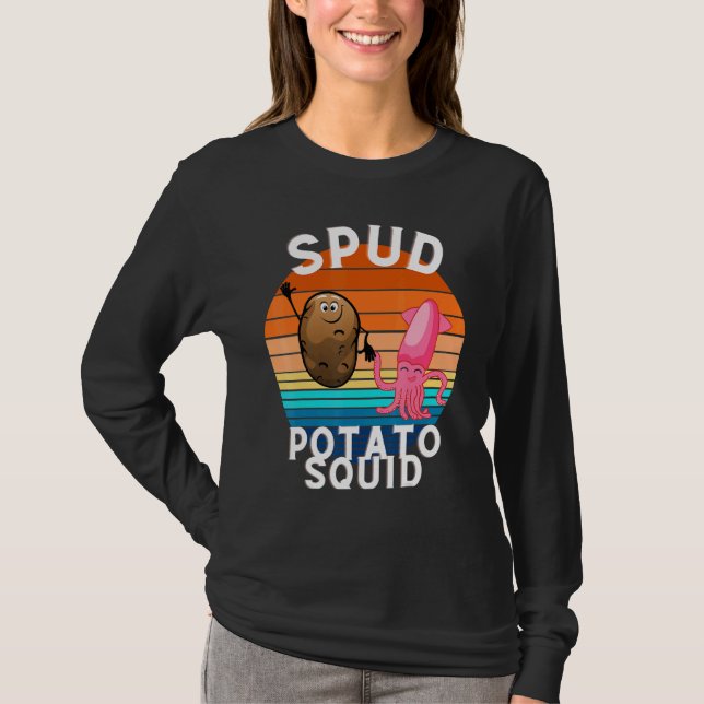 Spud Potato und Tintenfisch T-Shirt (Vorderseite)