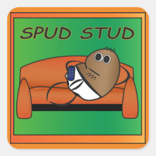 Spud-Sticker Quadratischer Aufkleber