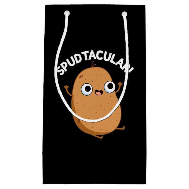 Spudtacular Funny Potato Pub Dark BG Kleine Geschenktüte (Vorderseite)