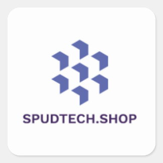 SpudTech.Shop-Sticker Quadratischer Aufkleber