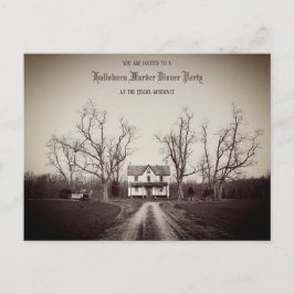 Spuk antikes Haus, Halloween-Einladung Postkarte