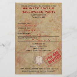 Spuk Asyl-Halloween-Party Flyer