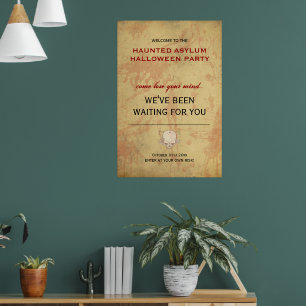 Spuk Asyl-Halloween-Party Poster
