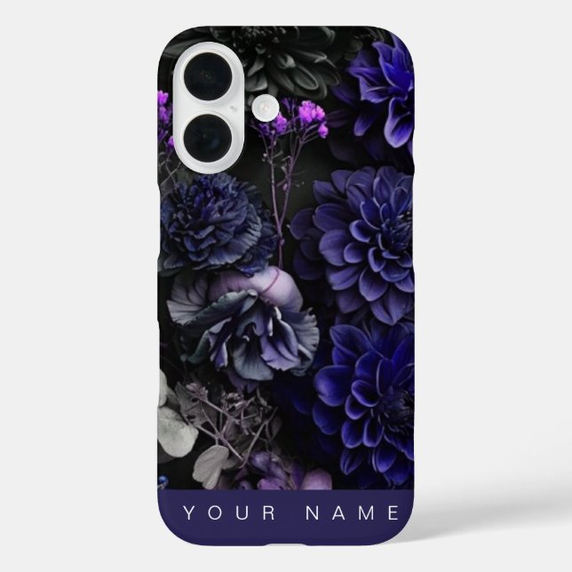 Spuk Blooms Blau Case-Mate iPhone Hülle (Rückseite)