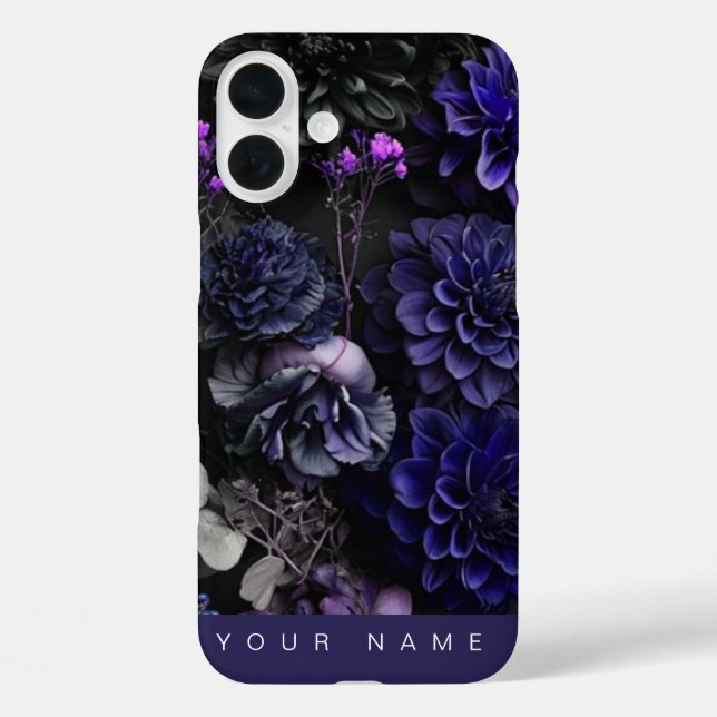 Spuk Blooms Blau Case-Mate iPhone Hülle (Rückseite)