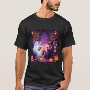 Spuk Bookstore Halloween Retro Booklet Witch Bo T-Shirt