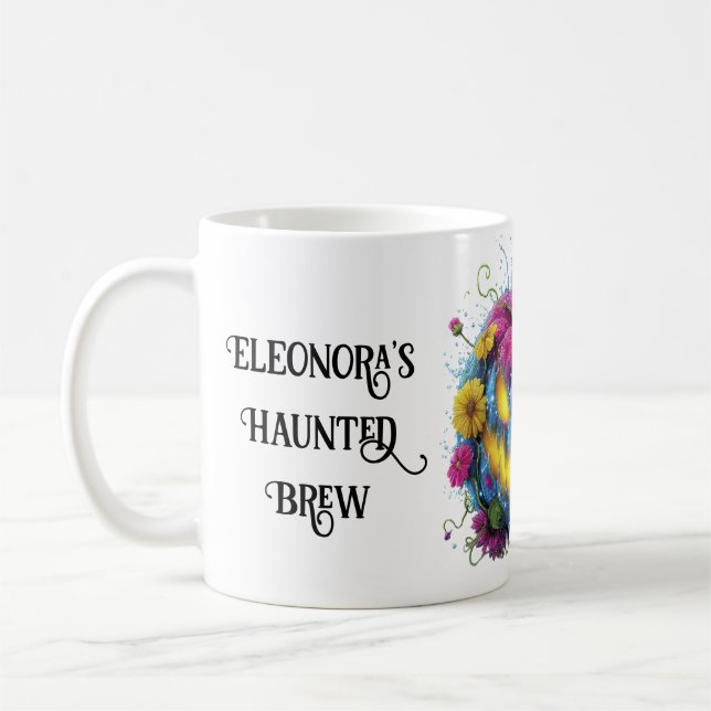 Spuk Brew Halloween Bloom Pumpkin Kaffeetasse (Links)