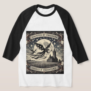 Spuk Burg Liberty: Skelett fliegen auf Hallowe T-Shirt