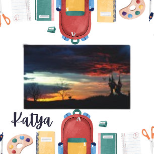 Spuk Castle Foto Beängstigende Beleuchtung Leinwanddruck