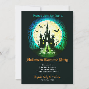 Spuk Castle Happy Halloween Kostüm Party Einladung
