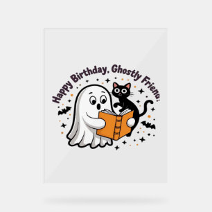 Spuk Cat Trick-or-Treaters Oversized T - Shirt Acrylschild