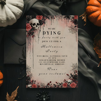 Spuk Crimson-Rose Halloween Night Einladung