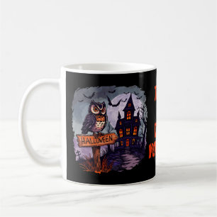 Spuk Eule und Spooky House - gotisches Halloween Kaffeetasse