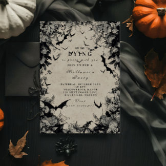 Spuk Fledermäuse Gothic Halloween Einladung