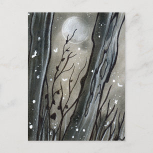 Spuk Forest Moon Halloween Postkarte