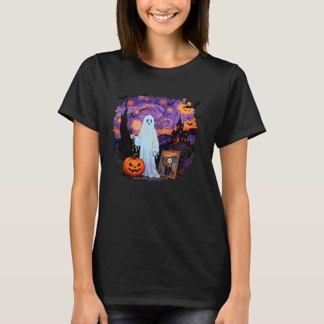 Spuk Ghost Spirit - Halloween Horror Night Scene T-Shirt (Vorderseite)