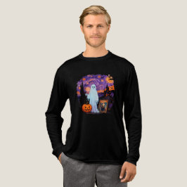 Spuk Ghost Spirit - Halloween Horror Night Scene Tri-Blend Shirt
