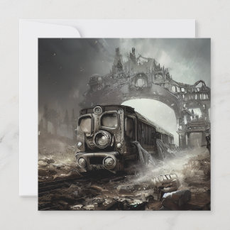 Spuk Ghost-Zug der Lokomotive Feiertagskarte