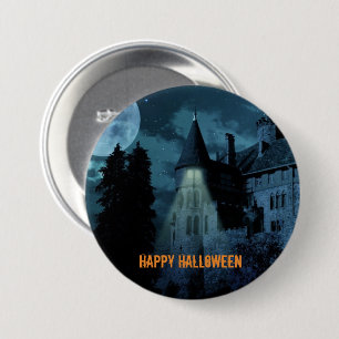 Spuk Goth Mansion Halloween Button