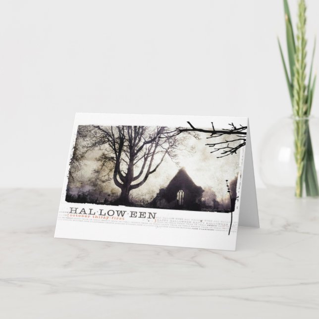 Spuk gotische Friedhofsphotographie Halloweens Karte (Vorderseite)