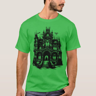 Spuk gotische Kathedrale Dark Fantasy Church T-Shirt