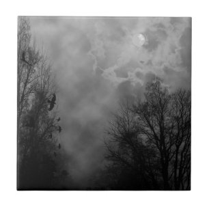 Spuk gotischer Himmel Fliese