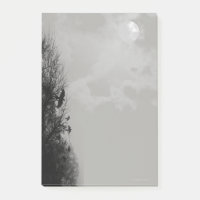 Spuk grauer Himmel mit Mond und Ravens Stickie