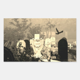 SPUK GRAVEYARD-REKTANGELSTICKER RECHTECKIGER AUFKLEBER