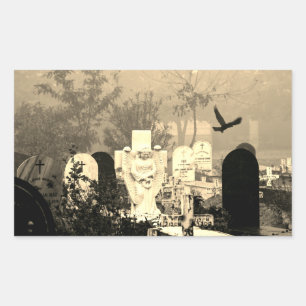 SPUK GRAVEYARD-REKTANGELSTICKER RECHTECKIGER AUFKLEBER