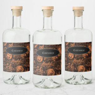 Spuk Halloween Alkoholflaschenetikett