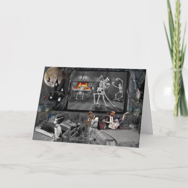 Spuk Halloween Antrieb-in Karte (Vorderseite)