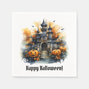Spuk Halloween Castell Paper Party Napkin Serviette