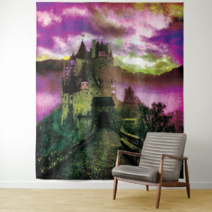 Spuk Halloween-Foto im Hintergrund Wandteppich